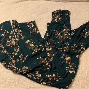 DR2 Green Floral Jumpsuit